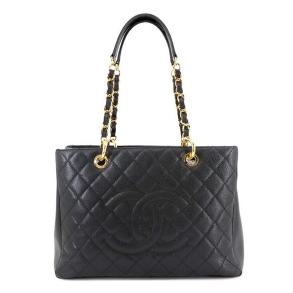 CHANEL Handbags - Chanel Matelasse Grand Chain Tote Bag Black